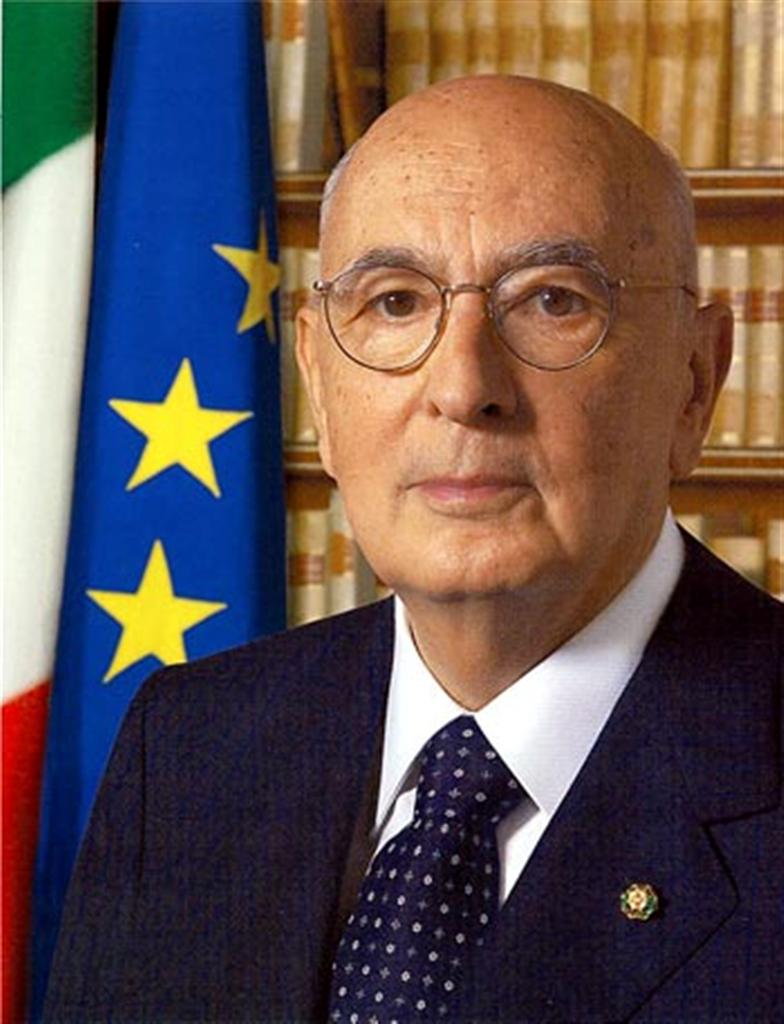 Il Presidente della Repubblica Italiana Giorgio Napolitano